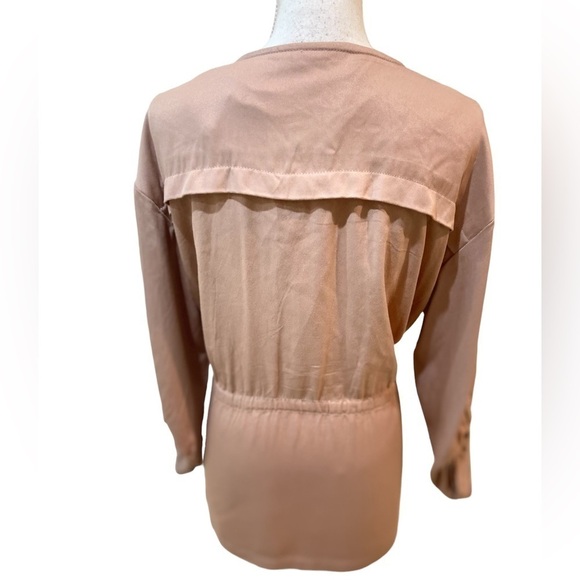 NWT Stoosh dusty blush lightweight open front casual jacket pockets size medium - Picture 6 of 9